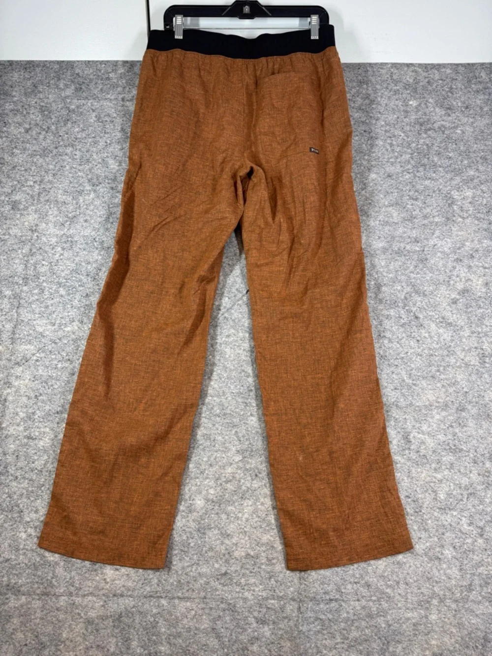 Prana Brown Pull On Hemp Blend Pants  Elastic Waist Comfy Casual Outdoor Size M - Picture 7 of 16